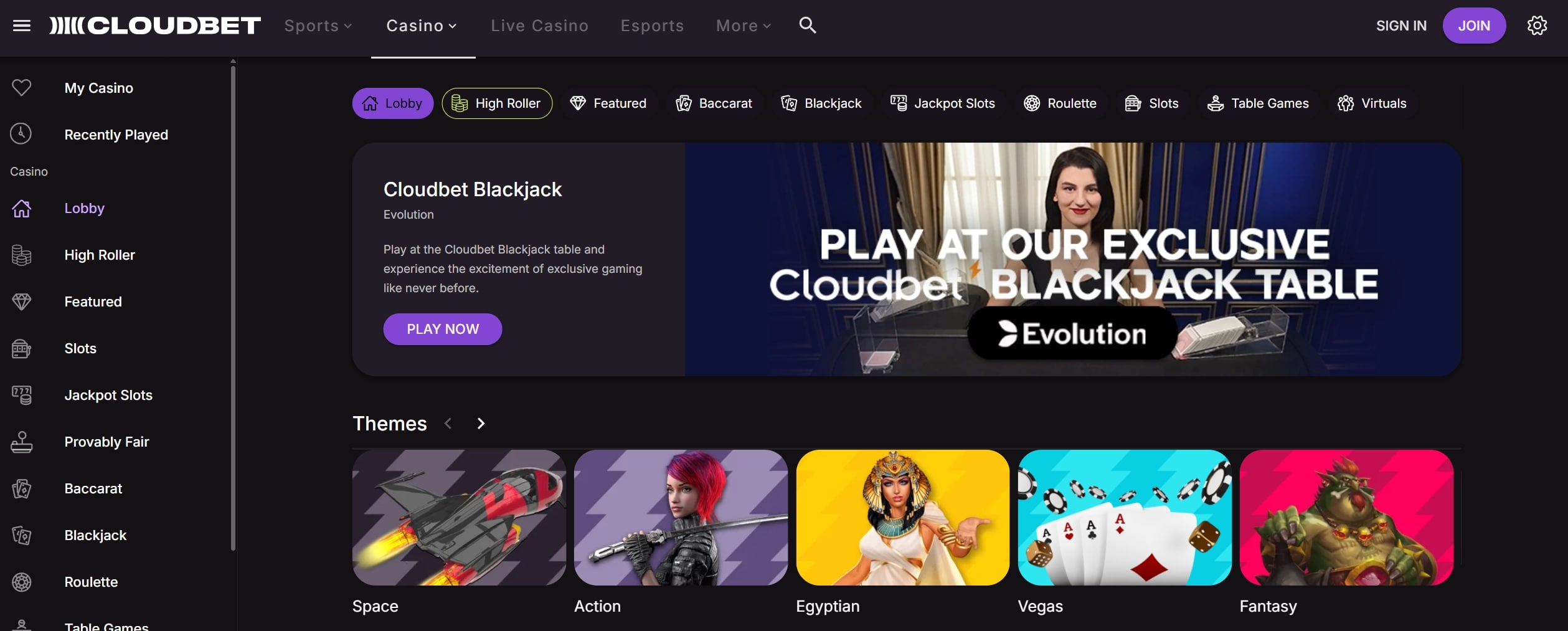 CLOUDBET Screenshot